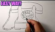 How to draw a telephone easy | Simple Drawing