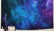 Lahasbja Galaxy Tapestry Blue Starry Sky Universe Space Wall Hanging Psychedelic Mysterious Nebula Stars for Living Room Dorm