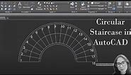 How to Draw Circular Staircase in AutoCAD #autocad