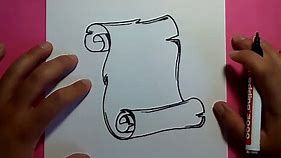 Como dibujar un pergamino paso a paso 3 | How to draw a scroll 3