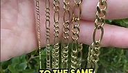 Solid 14k Gold Figaro Chains - Best Price Solid Gold Necklace You Will Find By Harlembling