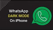 How to Set WhatsApp Dark Mode (Theme) on iPhone
