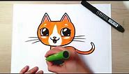 Jak nakreslit kočku - roztomilé kreslení pro děti a začátečníky