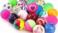 Pllieay 24 Pieces Bouncy Balls Small Bouncy Balls for Kids, Rubber Balls 25mm Mixed Color Party Bag Filler for Party Favors, Christmas Stocking Stuffers, Classroom Prizes, and Pet Toy