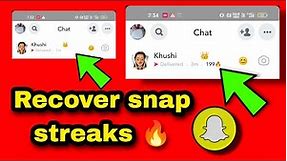Snapchat streaks wapas kaise laye | how to recover Snapchat streak | how to get Snapchat streak