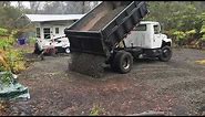 Building in the Forest Part 1-Unloading 8 Tons of Gravel