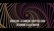 Creating a Camera Shutter Icon in Adobe Illustrator #adobeillustrator #creativeprocess #digitalart