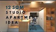 12 sqm Studio Apartment Idea