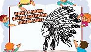 HOW TO DRAW NATIVE AMERICAN | INDIAN CHIEF HEADDRESS DRAWING | EASY DRAWING TUTORIAL STEP