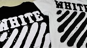 How To Spot Fake Off White | Real vs Replica Off White Diagonal Spray T-Shirt