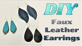 DIY Faux Leather Earrings Tutorial without a Circut - Dangle Earring Jewelry Making for Beginners