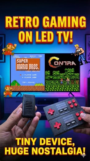 Play old retro games like mario and contra on Led tv🔥 #retrogames #90sgames #nitendo #mario #contra