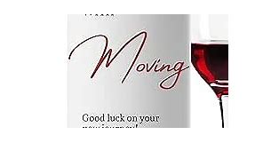Moving Away Wine Bottle Label, Gifts For Someone Moving Away, New Job Gift Ideas For Men & Women, Congratulations Gifts For New Job, Set Of 5, Easy To Apply Stickers, Designed With Love In Austin, TX