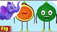 Fig Fruit Rhyme for Children, Fig Cartoon Fruits Song for Kids