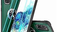 YmhxcY S20 Case Galaxy S20 Case Samsung S20 Cases with 3D Curved Screen Protector[2 PCS], Phone Case with 360°Rotation Ring Stable Kickstand Samsung Galaxy S20-YX Green