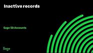 Sage 50 Accounts (UK) - Inactive records