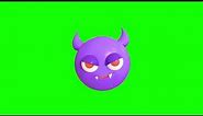 Smiling Face with Horns 3D Emoji Animation on Green Screen | 4K | FREE TO USE
