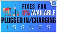 How to fix 0% available plugged in charging but laptop battery not charging issue | Windows