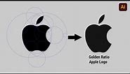How to make apple logo with Golden Ratio in Adobe illustrator 2022 | Razz Lite
