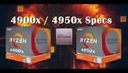 AMD Ryzen 5900x (4900x) and 5950x (4950x) Zen3 4th Gen Clock Speed and Cores Specs