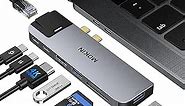 USB C Multiport Adapter Hub Mac Dongle for MacBook Pro/Air with 4K HDMI Port, Gigabit ethernet, 2 USB, TF/SD Card Reader, USB-C 100W PD and Thunderbolt 3