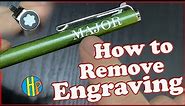 How to remove Painted Engraving from the pen - Montblanc 780
