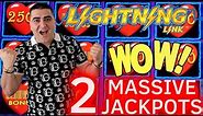 WOW 2 MASSIVE JACKPOTS On Lighting Link Slot Machine - Luckiest Gambler In The World