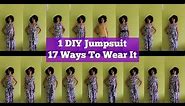 How To Make a DIY Jumpsuit, Wear it 17 Ways | DIY Clothes for Travelling