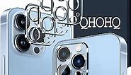 QHOHQ [3 Pack] Tempered Glass Camera Lens Protector for iPhone 13 Pro 6.1" ＆ iPhone 13 Pro Max 6.7", 9H Hardness, Ultra HD, Anti-Scratch, Easy to Install, Case Friendly [Does not Affect Night Shots]