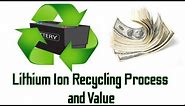 The Value of Recycling Lithium Ion Battery & the process