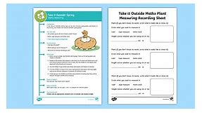 Take It Outside: Spring - Maths Measure It Activity