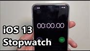 How to Access and Use Stopwatch on iPhone 11
