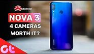 Huawei Nova 3 Complete Review: Are the 4 CAMERAS Worth It? | GT Hindi