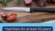 Rada Cutlery Serrated Steak Knife, W205/6, Black Handle, Pack of 6