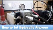 How to Set a Hydraulic Relief Valve