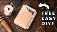 Make a leather wrap wallet (FREE PATTERN) - Step by Step Instructions