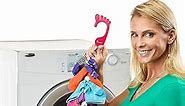 Sock Laundry Solution for Washing Drying & Storing Socks in Pairs, Clip & Hold Small & Long Socks in Washer Dryer & Closet, 2-Pack, Red