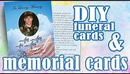 DIY Memorial Cards - Printable Funeral Cards Template