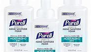 Purell Advanced Hand Sanitizer 2in1 Moisturizing Foam, Naturally Fragranced with Essential Oils, 10 oz Pump Bottle (Pack of 3), 3002-06-EC