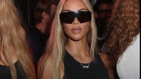Kim Kardashian Paired Her New Honey Blonde Hair with the Tiniest Crop Top
