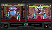 Mortal Kombat II (Sega Genesis vs Snes) Side by Side Comparison