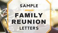 Sample Family Reunion Letters