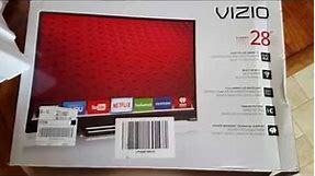 Unboxing 2015 VIZIO 28 inch E28h C1 720p Smart LED TV
