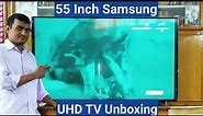 samsung 55 inch 4k smart ultra hd led tv unboxing and setup | 7 series nu 7090 model