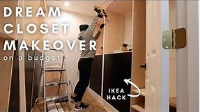 DIY Dream Closet Makeover On A Budget [Part 1] // Closet On A Budget // IKEA Hack