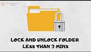 How to lock and unlock a folder in windows 10 - easiest and simplest way