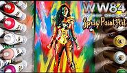 SPRAY PAINT ART Wonder Woman 1984 | USING 23 DETAILED HANDMADE STENCILS!