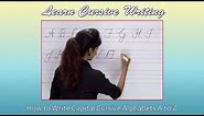 Cursive Writing For Beginners | Writing Cursive Alphabets : Capital | Cursive Handwriting Practice