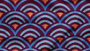 Soimoi Purple Silk Fabric Scales Geometric Print Fabric by Yard 42 Inch Wide