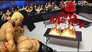Brock Lesnar Vs Cody Rhodes Dog Collar Action Figure Match! - World Championship -